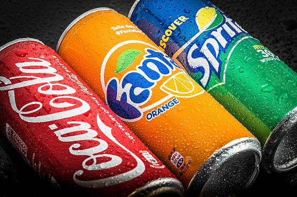 Cans of soft drink
